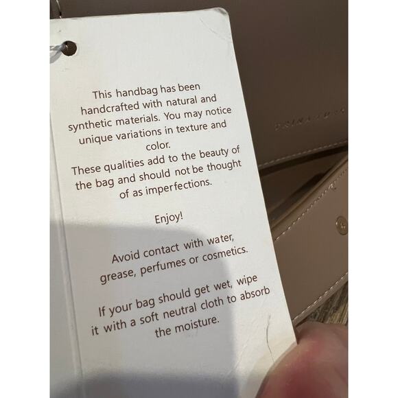 Trina Turk Structured Leather Crossbody Bag Taupe - Picture 9 of 9